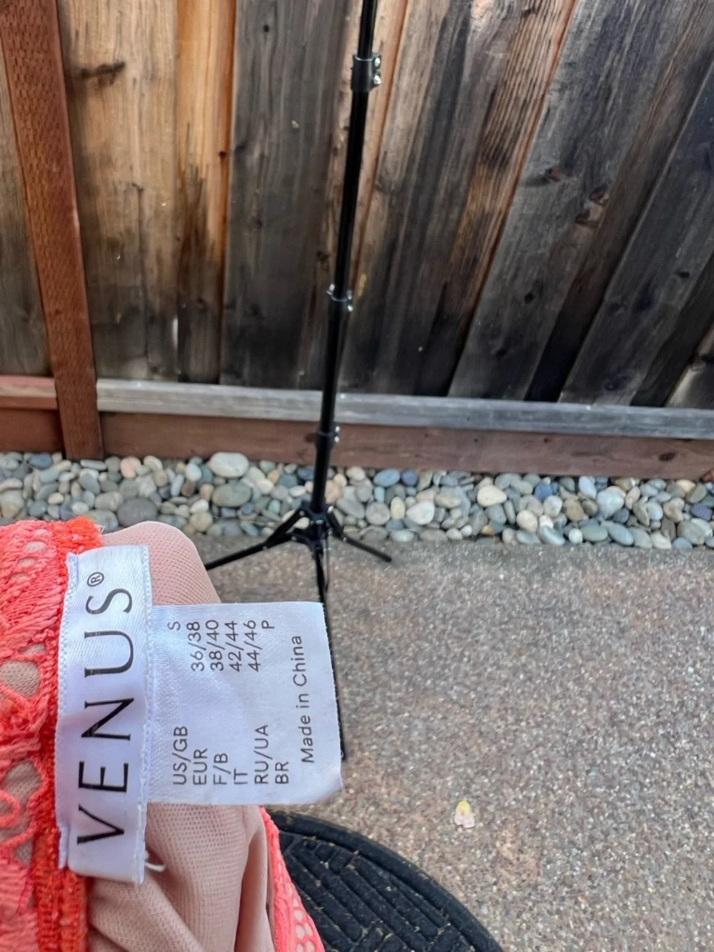 Coral Lace Bodycon Dress Square/V-line Deep Neck Puff Sleeve Romantic Size S - Picture 9 of 9